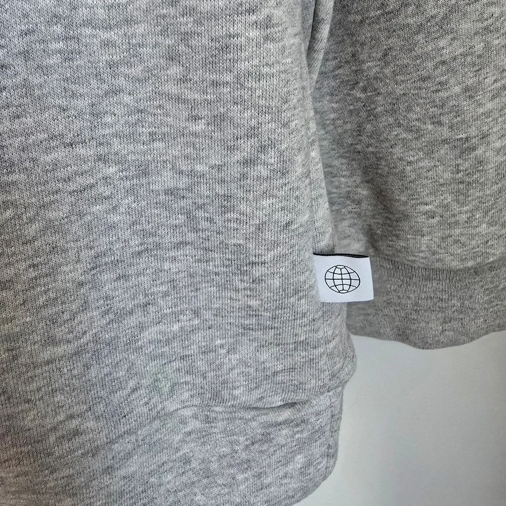 Adidas Mens Future Icons FI BOS Gray Logo Crewneck Sweatshirt SZ Large Gorpcore